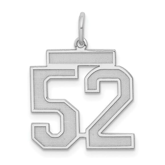 Sterling Silver Jersey Collection Medium Number 52 Pendant